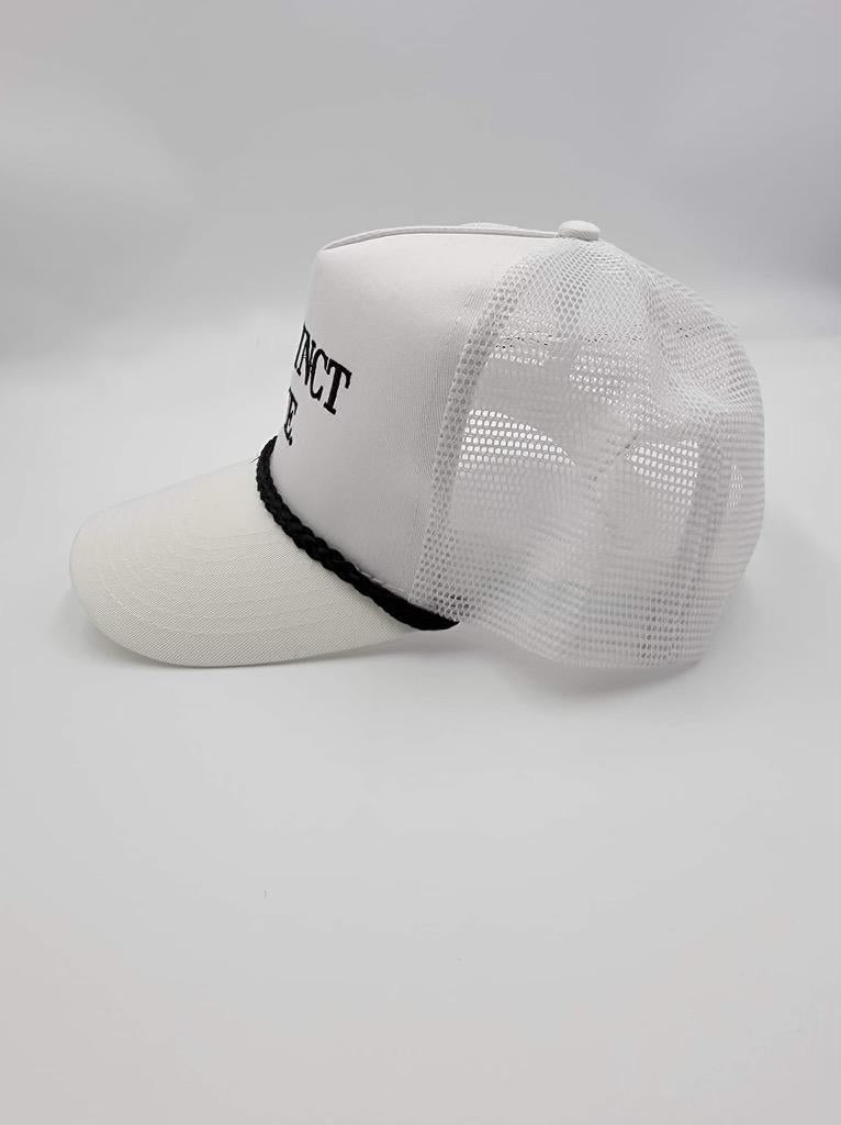 White 5 Panel Logo Rope Cap